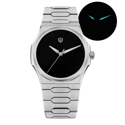 Watchdives WD0016 Super Black Men's Watch Ultra Light-Absorbing Dial VH31/VH60 Sweep Second Quartz Movement Stainless Steel Watch