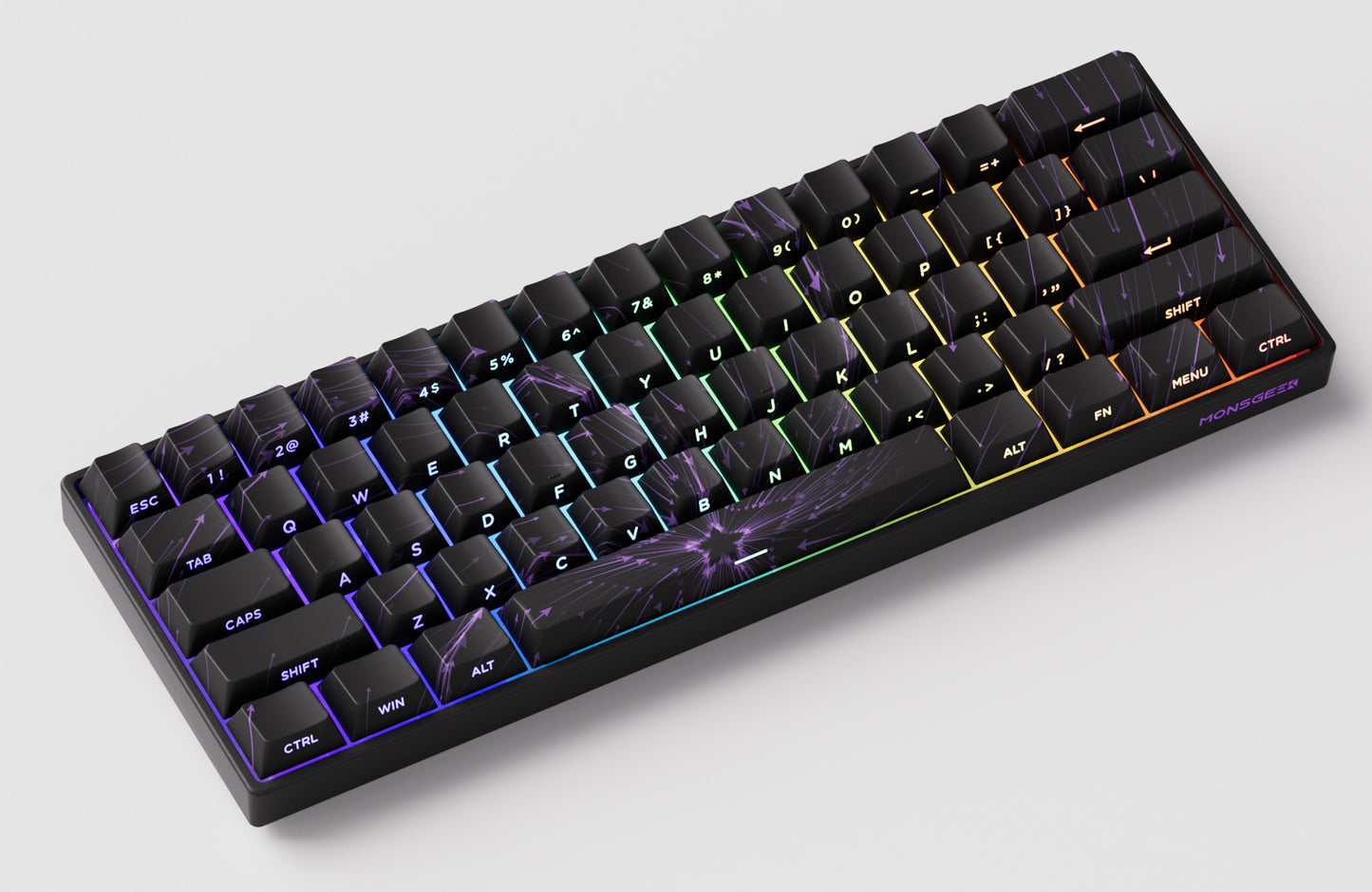 Tastiera meccanica Akko MonsGeek FUN60 con switch magnetici, 60%, tastiera gaming Rapid Trigger 0.01mm, 8K, ARGB, HE/TMR, custom
