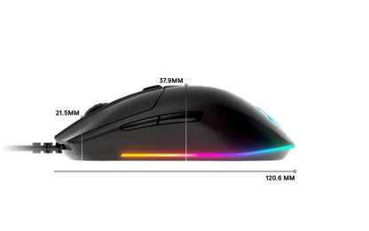 SteelSeries Rival 3 Gaming Mouse - 8,500 CPI TrueMove Core Optical Sensor - 6 Programmable Buttons Brilliant Prism RGB Lighting