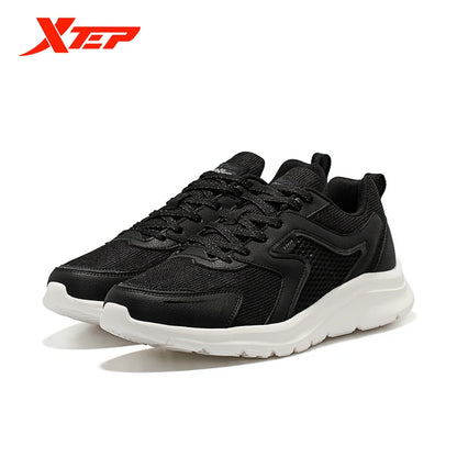 Xtep Sports Shoes Men’s Mesh Breathable Running Shoes, Winter Marathon Black White Men’s Sports Sneakers, Model 879119110110