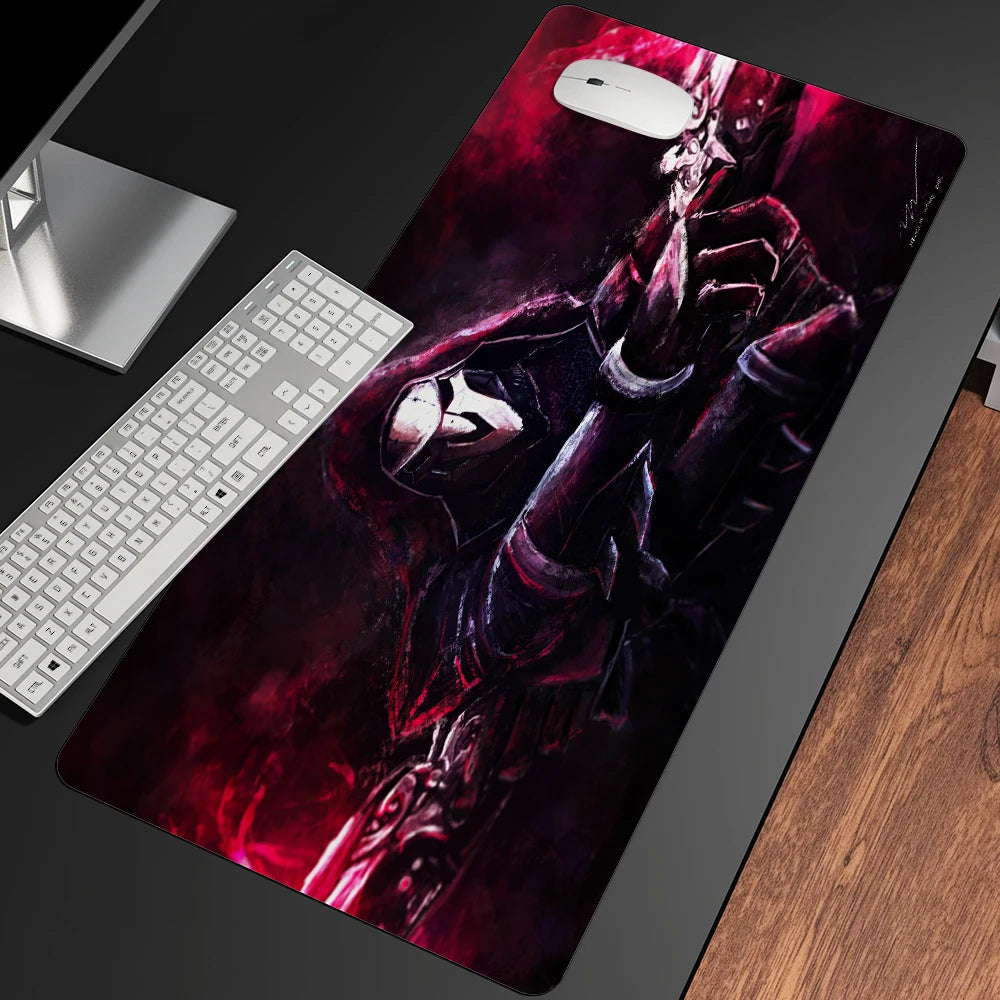 Alfombrilla de ratón gaming anime XXL, alfombrilla grande para ratón con chica, para teclado, ordenador y PC, alfombrilla de escritorio con borde para jugadores de Overwatch/cs Go