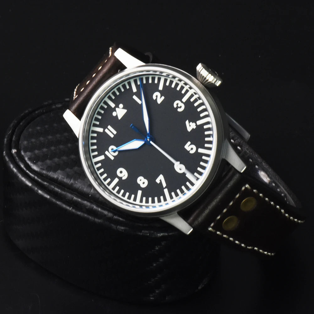 Hruodland 2025 New Pilot Men's Automatic Mechanical Watch Pt5000 Sapphire Luminous C3 Stainless Steel Waterproof 10Bar reloj hom