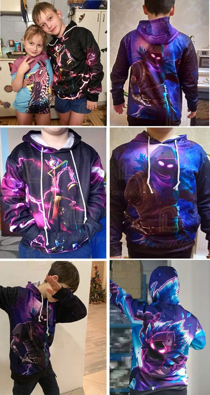 Felpe con cappuccio Fortnite Peely Print New Design, per uomo, donna e bambino, a maniche lunghe, stile casual streetwear