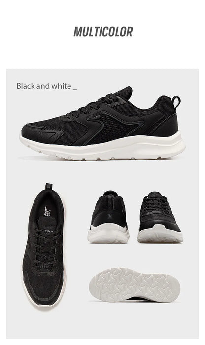 Xtep Sports Shoes Men’s Mesh Breathable Running Shoes, Winter Marathon Black White Men’s Sports Sneakers, Model 879119110110