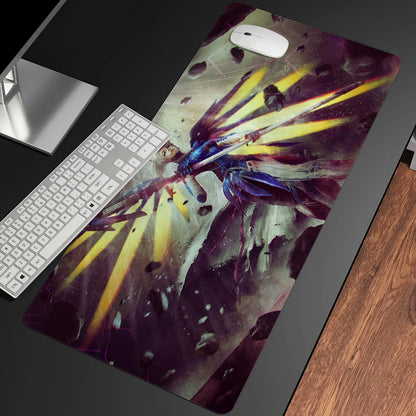 Alfombrilla de ratón gaming anime XXL, alfombrilla grande para ratón con chica, para teclado, ordenador y PC, alfombrilla de escritorio con borde para jugadores de Overwatch/cs Go