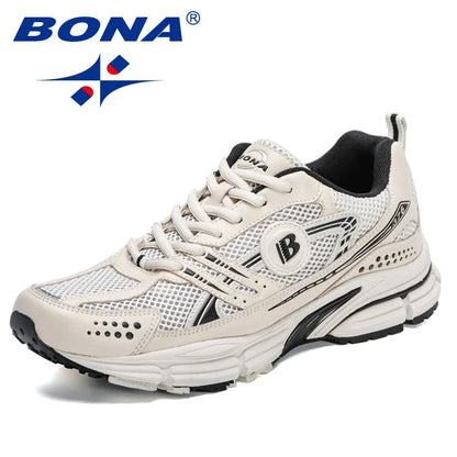 Zapatillas deportivas BONA para hombre de nuevos diseñadores, tendencia, transpirables, para caminar, correr y hacer deporte, calzado suave masculino