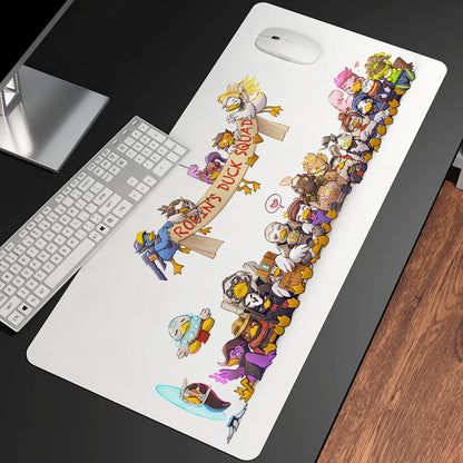 Alfombrilla de ratón gaming anime XXL, alfombrilla grande para ratón con chica, para teclado, ordenador y PC, alfombrilla de escritorio con borde para jugadores de Overwatch/cs Go