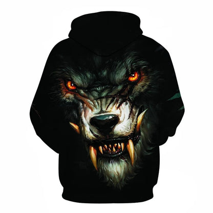 Felpa con cappuccio Cool Space Galaxy Wolf da uomo, lupo luminoso alla moda, felpa pullover con cappuccio da primavera e autunno