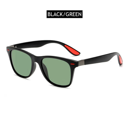 Hot Sale Polarized Sunglasses Men Women Classic Square Plastic Driving Sun Glasses Male Fashion Black Travelling Shades UV400