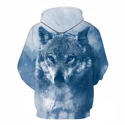 Felpa con cappuccio Cool Space Galaxy Wolf da uomo, lupo luminoso alla moda, felpa pullover con cappuccio da primavera e autunno