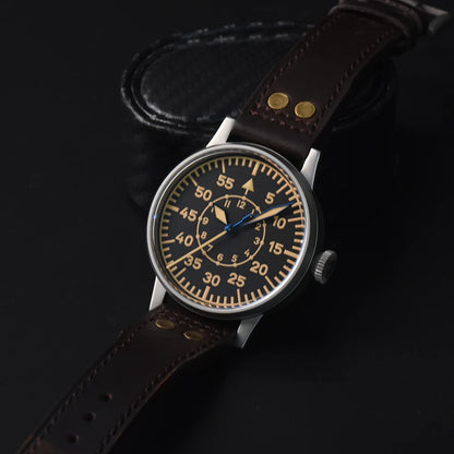 Hruodland Pilot Men's Automatic Mechanical Watch Pt5000 Sapphire Luminous C3 Stainless Steel Waterproof 10Bar reloj hombre