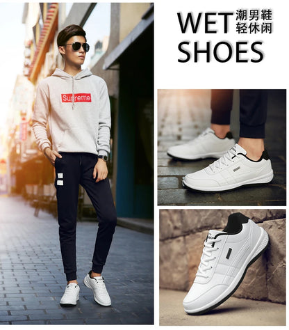 Pantofi din piele pentru bărbați, adidași, pantofi casual la modă, pantofi italieni respirabili pentru timp liber, adidași pentru bărbați, încălțăminte antiderapantă, pantofi vulcanizați pentru bărbați