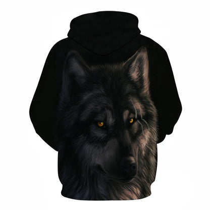 Felpa con cappuccio Cool Space Galaxy Wolf da uomo, lupo luminoso alla moda, felpa pullover con cappuccio da primavera e autunno