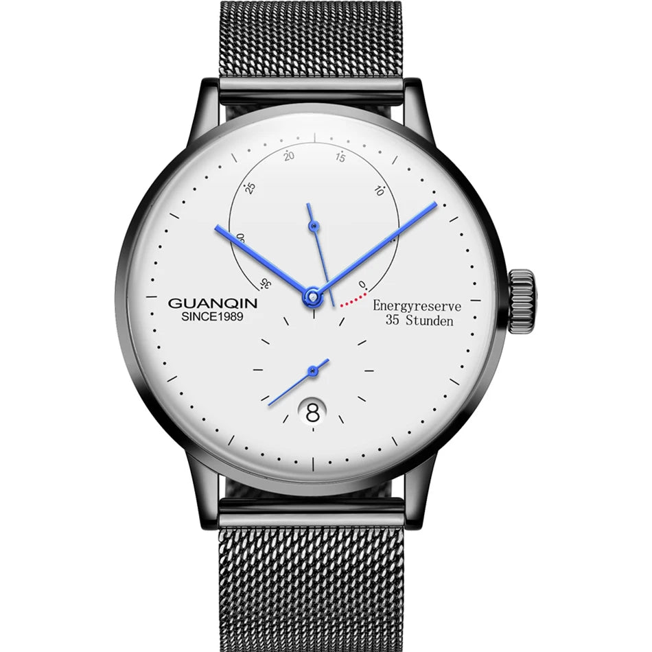 GUANQIN Mechanical Business Watch Men Luxury Brand Luminous Stainless Steel Strap Wrist Mens Automatic Watches Clock relogio BYR