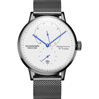 GUANQIN Mechanical Business Watch Men Luxury Brand Luminous Stainless Steel Strap Wrist Mens Automatic Watches Clock relogio BYR
