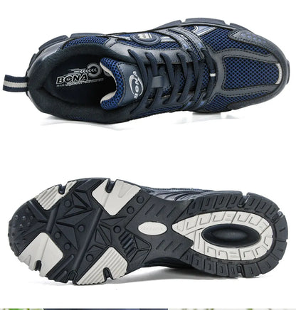 Zapatillas deportivas BONA para hombre de nuevos diseñadores, tendencia, transpirables, para caminar, correr y hacer deporte, calzado suave masculino