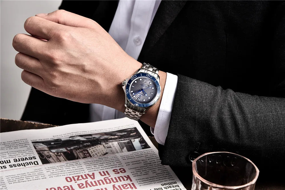 PAGANI DESIGN 2026 New V2 Waves 200M Orologio da immersione da uomo, automatico di lusso, con cristallo zaffiro AR