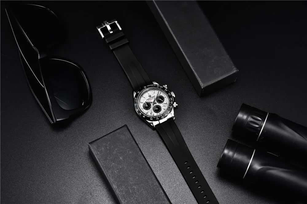PAGANI DESIGN 2026 NEW 1664 Meteorite Dial Men's Watches Luxury Sapphire Quartz watch for men Sport Chronograph men Reloj Hombre