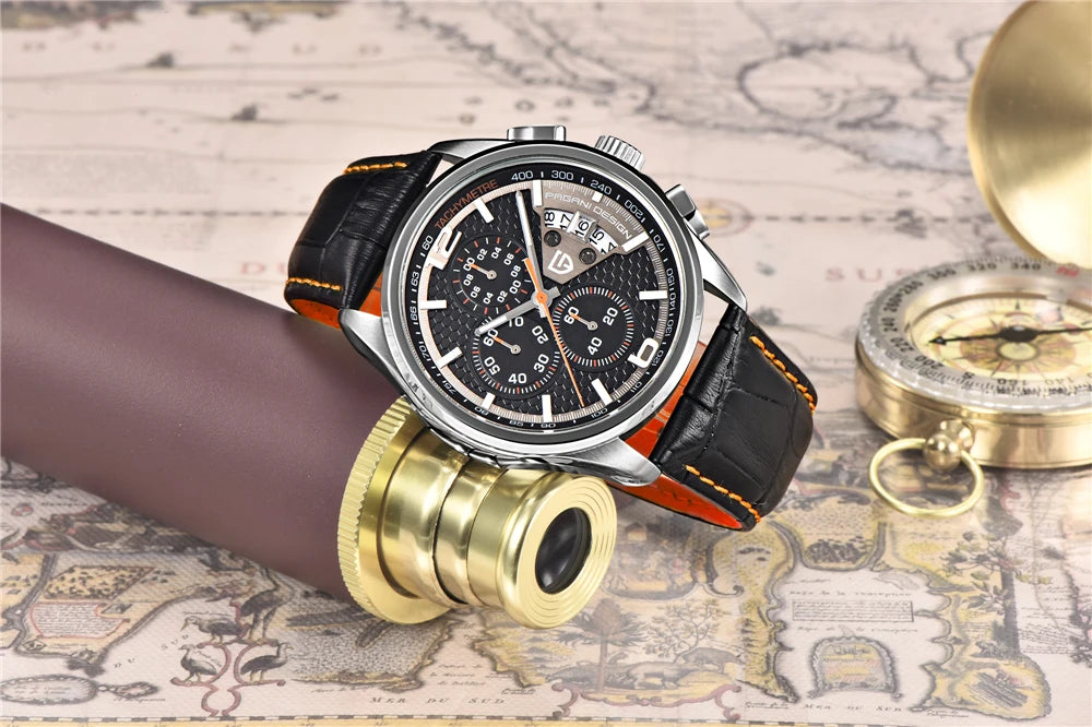 Top luxury brand PAGANI DESIGN Men's watches fashion sport wristwatch male quartz chornograph men waterproof clock Reloj hombres