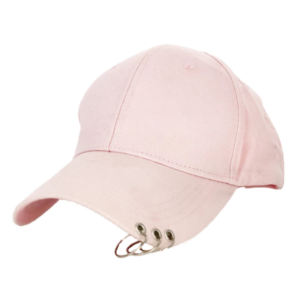 High Quality Adjustable Baseball Hat With Ring Outdoor Sports Sun  For Women Men Fashion Snapback Cap