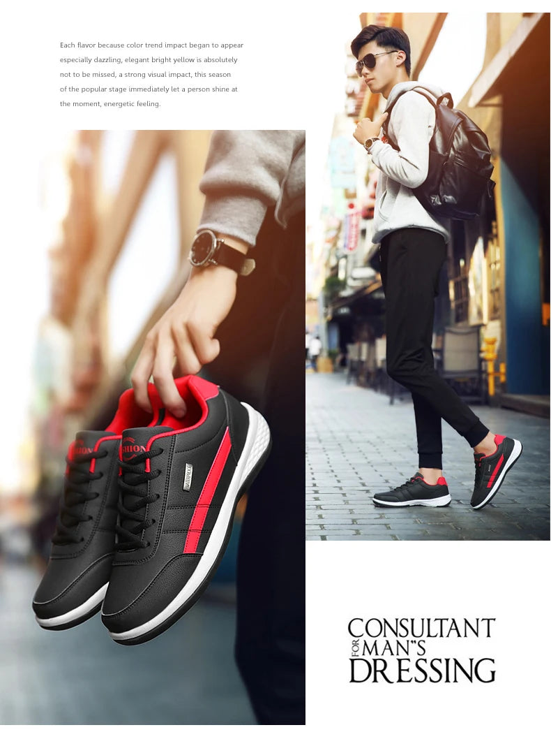 Pantofi din piele pentru bărbați, adidași, pantofi casual la modă, pantofi italieni respirabili pentru timp liber, adidași pentru bărbați, încălțăminte antiderapantă, pantofi vulcanizați pentru bărbați