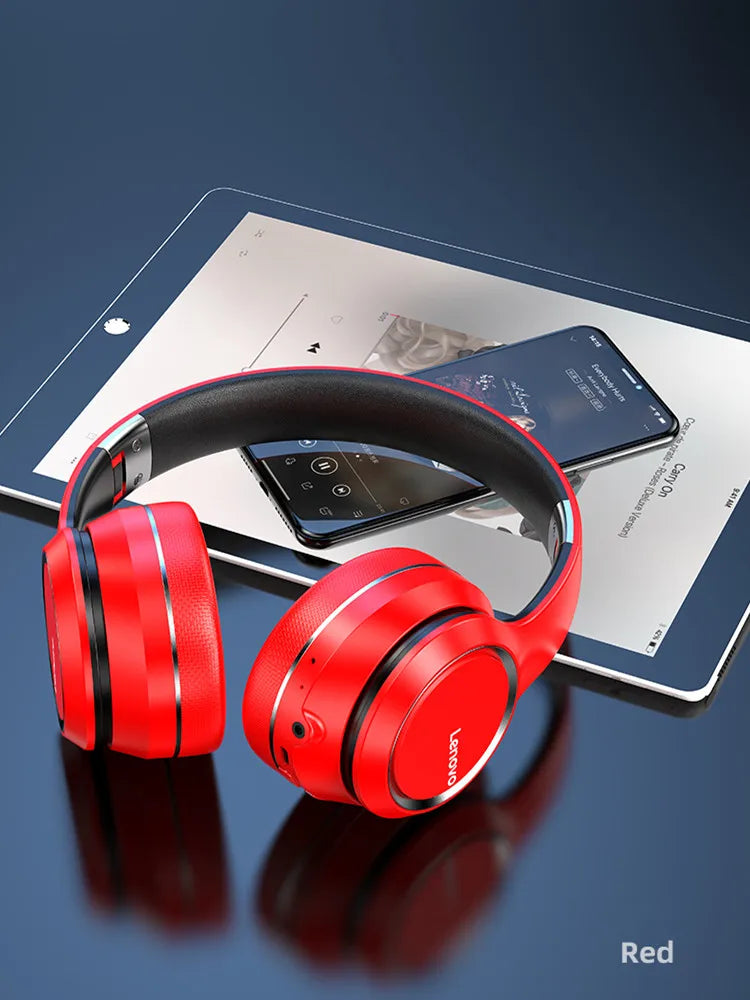 Cuffie Over-Ear Bluetooth Wireless Lenovo HD200 – Headset Gaming Stereo HiFi con Cancellazione del Rumore e Microfono