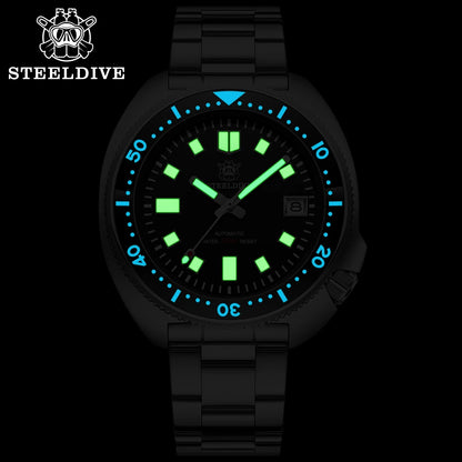 SD1970 New Arrival STEELDIVE Brand 20ATM Water Resistant Ceramic Bezel Insert Sapphire Glass NH35 Automatic Watch 6105 Turtle