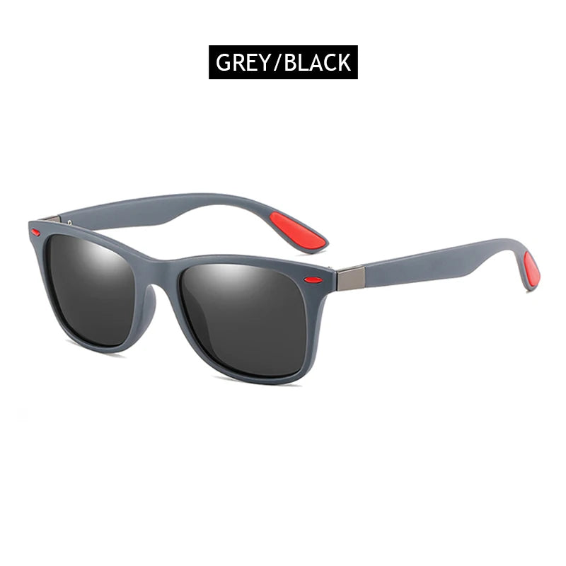 Hot Sale Polarized Sunglasses Men Women Classic Square Plastic Driving Sun Glasses Male Fashion Black Travelling Shades UV400