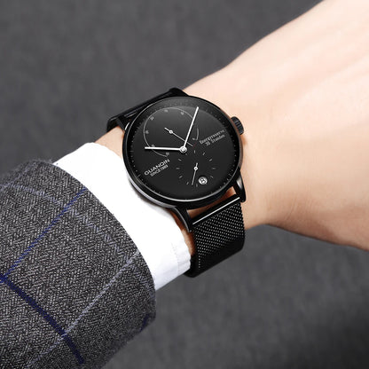 GUANQIN Mechanical Business Watch Men Luxury Brand Luminous Stainless Steel Strap Wrist Mens Automatic Watches Clock relogio BYR