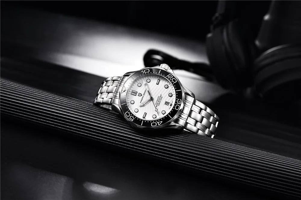 PAGANI DESIGN 2026 New V2 Waves 200M Orologio da immersione da uomo, automatico di lusso, con cristallo zaffiro AR