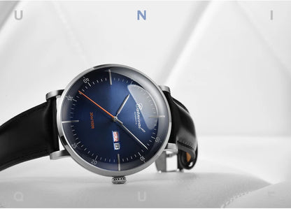 CARNIVAL High Quality MIYOTA Automatic Watch Curved Sapphire Mechanical Watches for Men Calendar Leather Waterproof Montre Homme