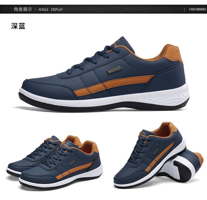 Pantofi din piele pentru bărbați, adidași, pantofi casual la modă, pantofi italieni respirabili pentru timp liber, adidași pentru bărbați, încălțăminte antiderapantă, pantofi vulcanizați pentru bărbați