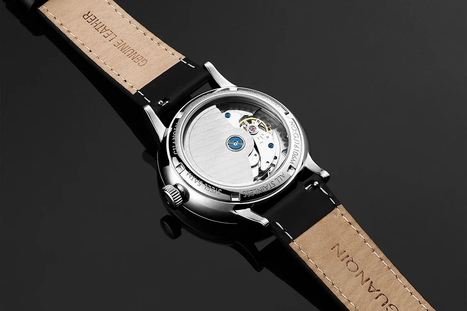 GUANQIN Mechanical Business Watch Men Luxury Brand Luminous Stainless Steel Strap Wrist Mens Automatic Watches Clock relogio BYR