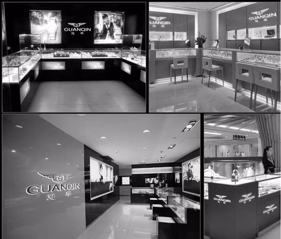 GUANQIN Mechanical Business Watch Men Luxury Brand Luminous Stainless Steel Strap Wrist Mens Automatic Watches Clock relogio BYR