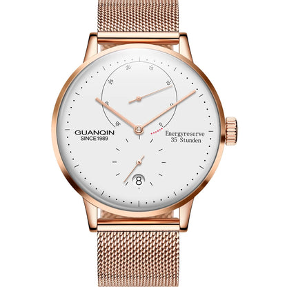 GUANQIN Mechanical Business Watch Men Luxury Brand Luminous Stainless Steel Strap Wrist Mens Automatic Watches Clock relogio BYR
