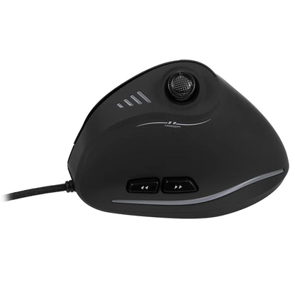 Mouse da gaming cablato Zelotes C-18, 11 pulsanti programmabili, motore laser 10000DPI, fascia luminosa RGB, 128KB, mouse verticale per laptop e PC