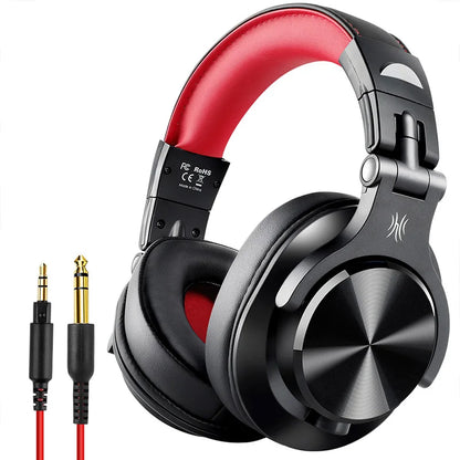 Auriculares OneOdio A71 con cable Over Ear HiFi Studio DJ con micrófono – Auriculares gaming de monitorización profesional con graves profundos