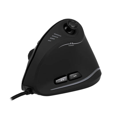 Mouse da gaming cablato Zelotes C-18, 11 pulsanti programmabili, motore laser 10000DPI, fascia luminosa RGB, 128KB, mouse verticale per laptop e PC