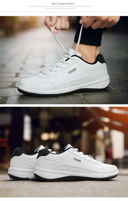 Pantofi din piele pentru bărbați, adidași, pantofi casual la modă, pantofi italieni respirabili pentru timp liber, adidași pentru bărbați, încălțăminte antiderapantă, pantofi vulcanizați pentru bărbați