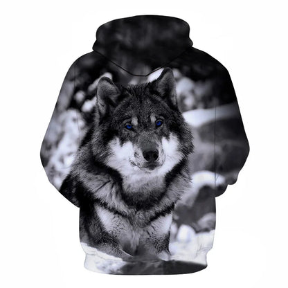 Felpa con cappuccio Cool Space Galaxy Wolf da uomo, lupo luminoso alla moda, felpa pullover con cappuccio da primavera e autunno