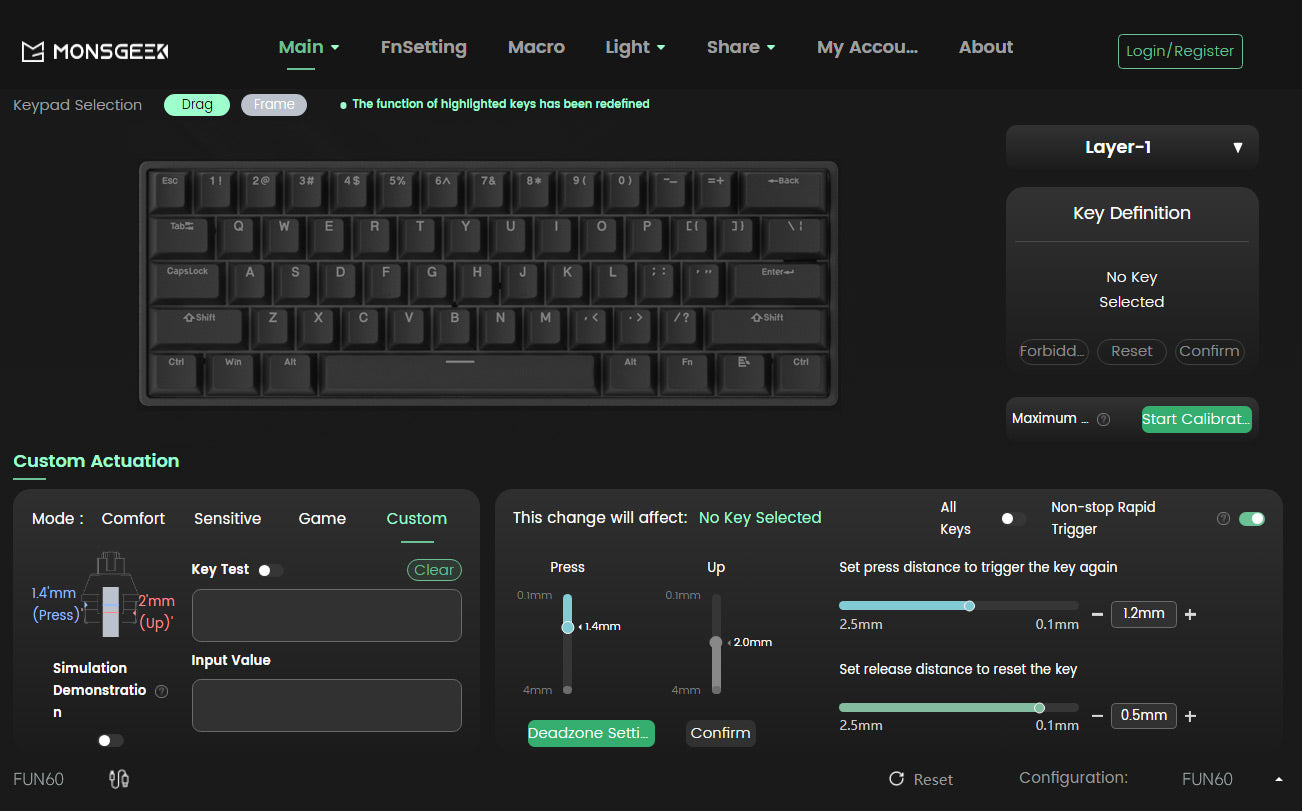 Akko MonsGeek FUN68 FUN60 PRO&MAX Tastiera magnetica HE 60% 65% Tastiere da gaming Rapid Trigger 8K Tastiera custom per gamer Esports