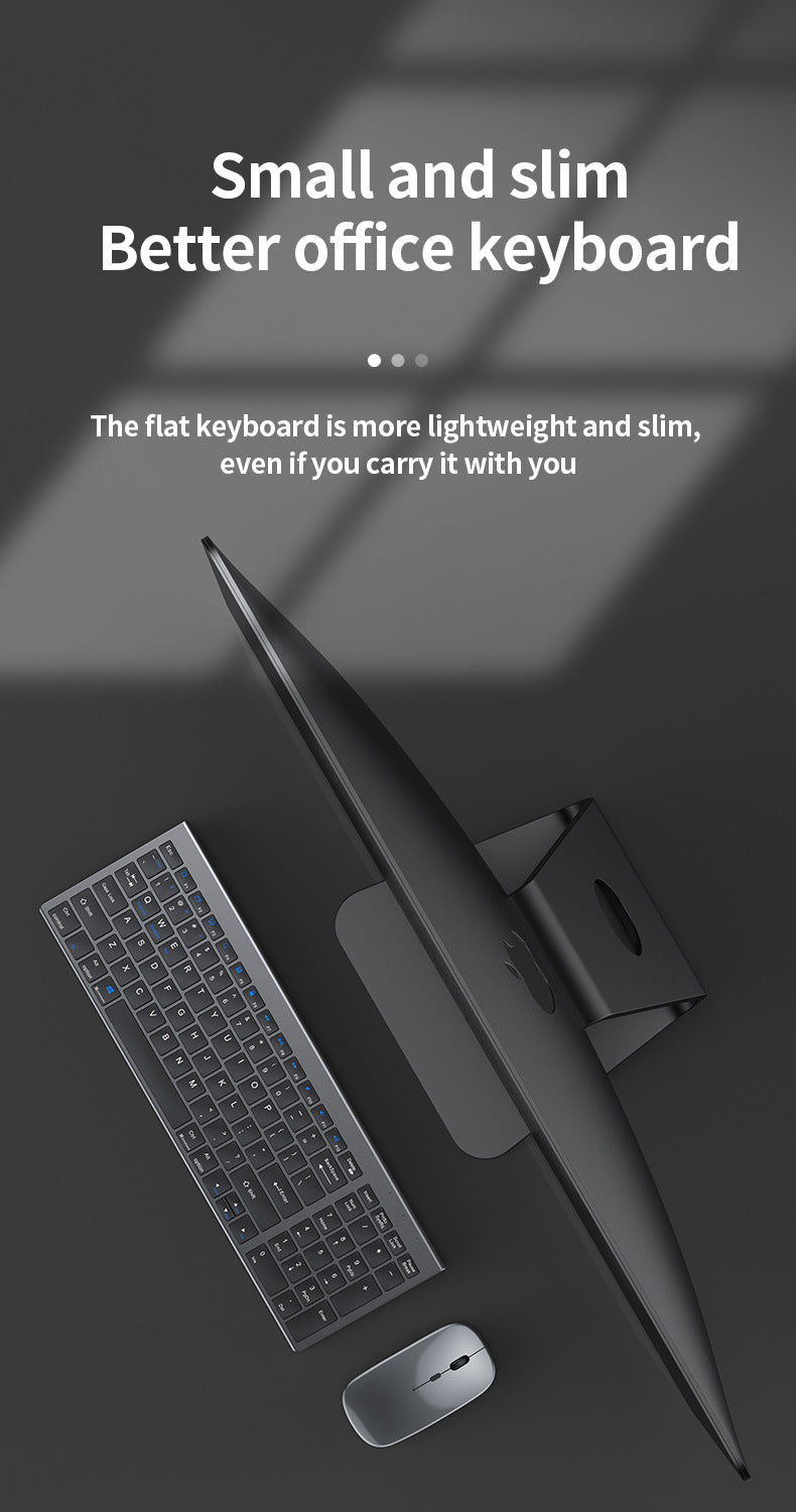 Tastiera wireless Bluetooth 5.0&3.0&2.4G FN+1/2/3 Dual-Mode 350mAh ultra sottile per laptop, PC, TV, iPad, Macbook e Android