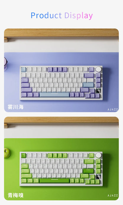 Teclado mecánico gaming AJAZZ AK820 Pro con cable e inalámbrico, switches intercambiables en caliente, retroiluminación RGB trimodo, diseño compacto 70%, PC/Mac