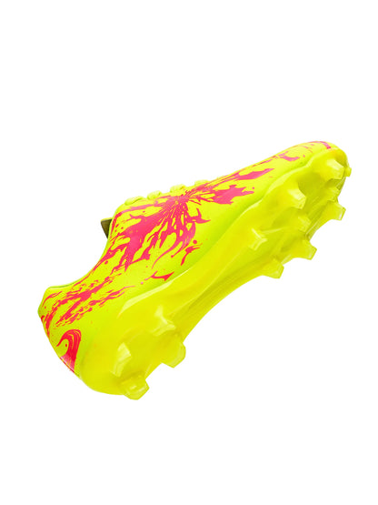 Chaussures de football pour hommes AG/FG pour terrain ferme, crampons en caoutchouc antidérapants, respirantes en PU, pour adultes, pour la pratique et la compétition de football en extérieur.