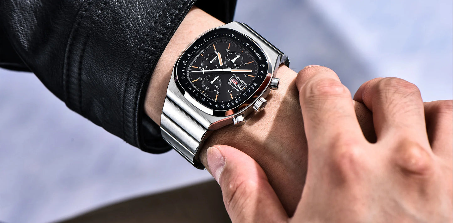 PAGANI DESIGN Men's Chronograph Watch Japan Miyota OS00 Movement Speed Tester Sapphire Waterproof Quartz Watch Reloj Hombre