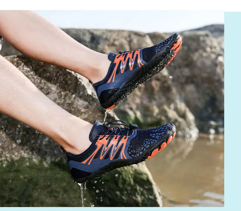 EOCENE men and women barefoot outdoor sports aqua shoes, quick-dry beach swimming fitness wading hiking cycling water sneakers