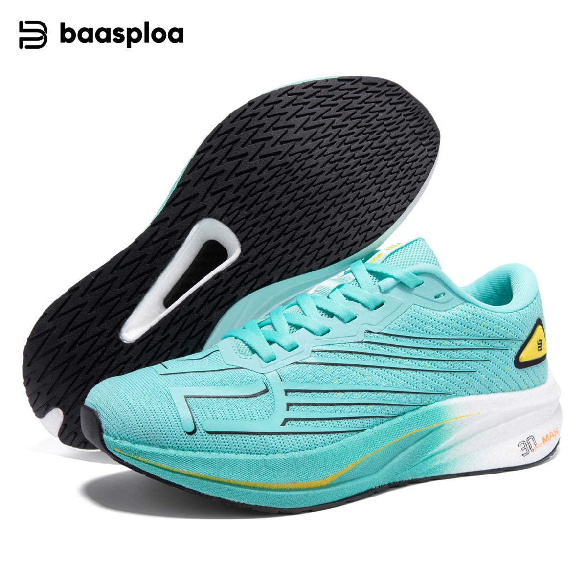 Baasploa Scarpe da running professionali da uomo, leggere e traspiranti, scarpe sportive da jogging da donna con piastra in carbonio, sneakers antiscivolo