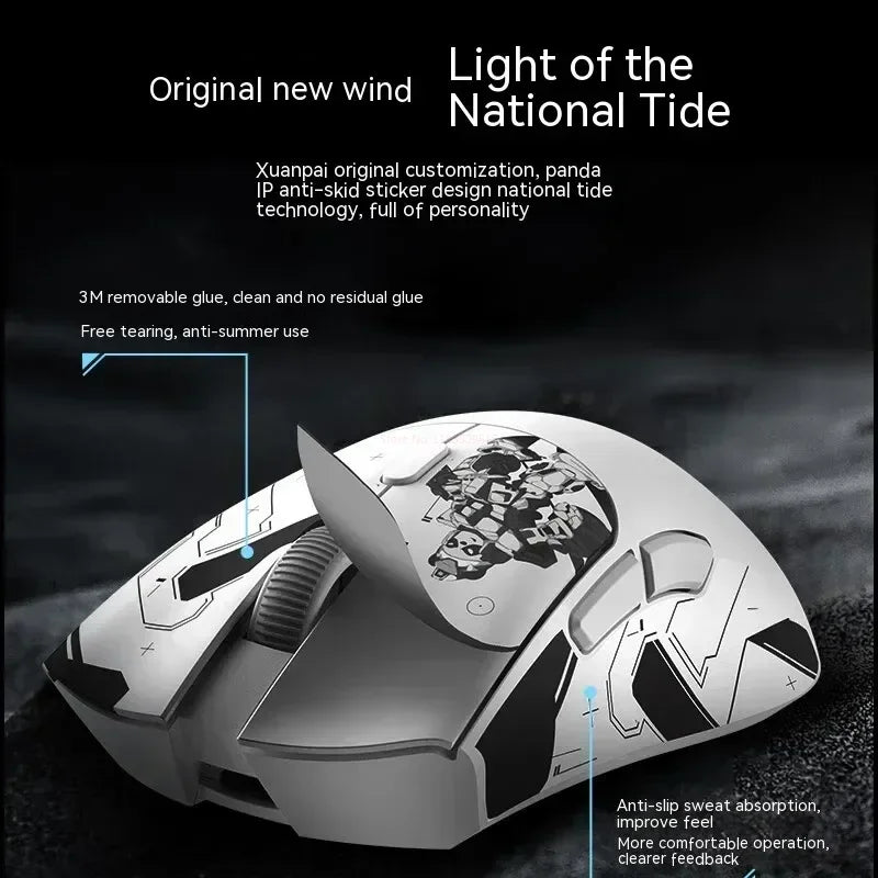 Ratón inalámbrico Metaphyuni Metapanda P1 Pro Max, PAW3395, baja latencia, ligero, para e-sports y gaming, ergonómico, regalo para gamer de PC
