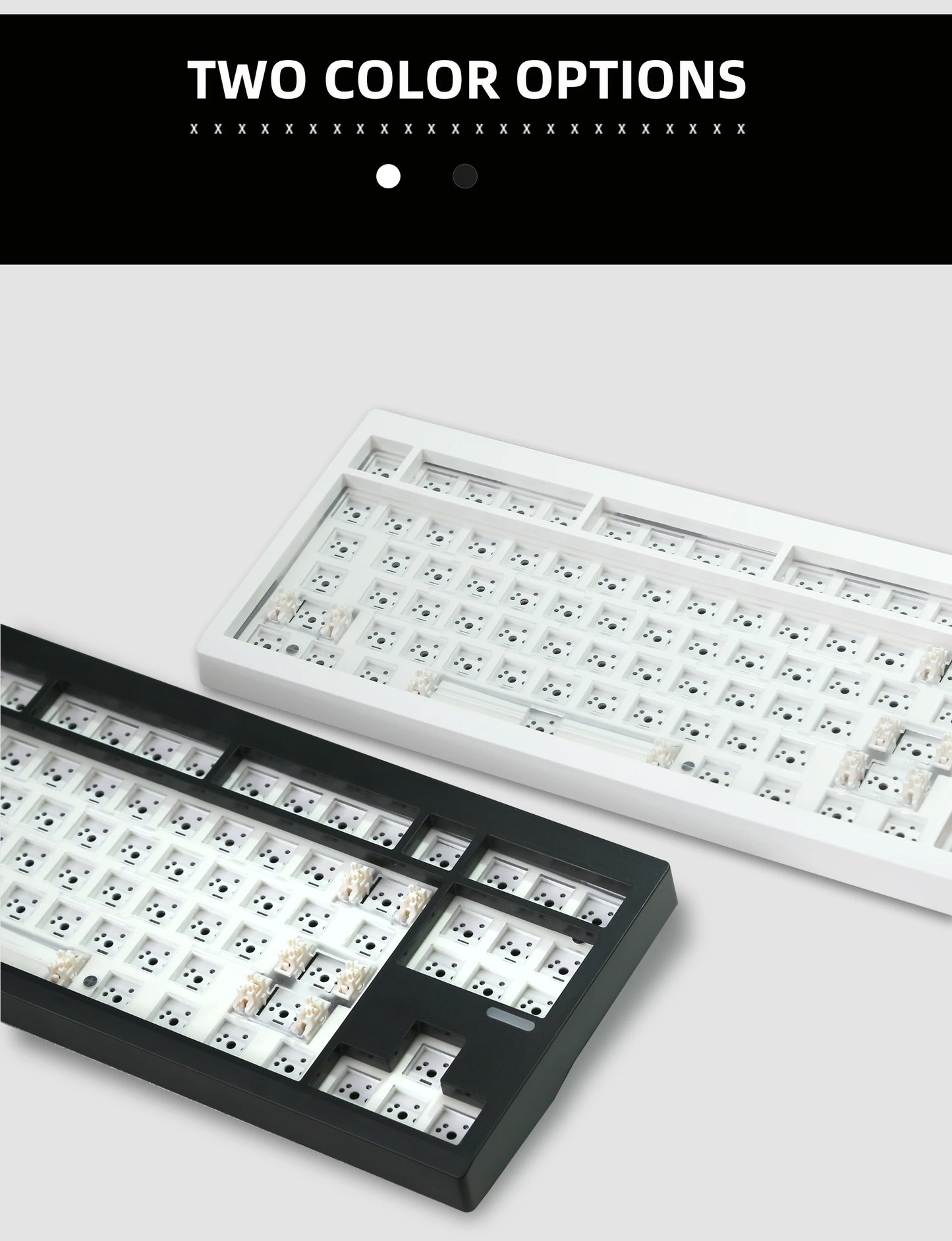 Kit de teclado mecánico ZUOYA GMK87L con estructura gasket, programable VIA/QMK, hot-swap, tres modos, inalámbrico, RGB