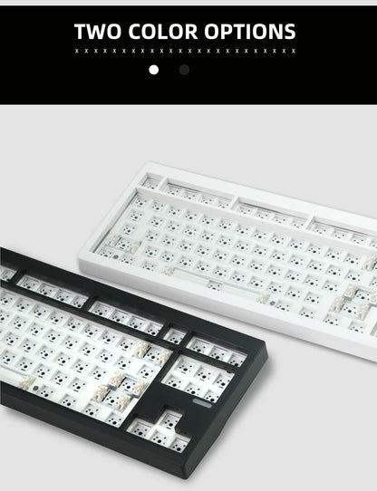 Kit de teclado mecánico ZUOYA GMK87L con estructura gasket, programable VIA/QMK, hot-swap, tres modos, inalámbrico, RGB